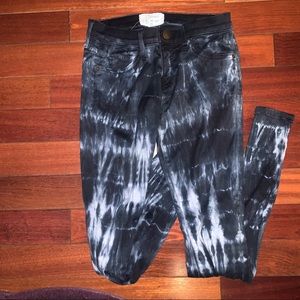 Current/Elliott tie dye skinny jeans